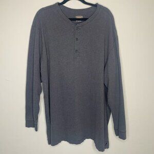 Foundry Gray Heavy Jersey 3XLT Henley Shirt